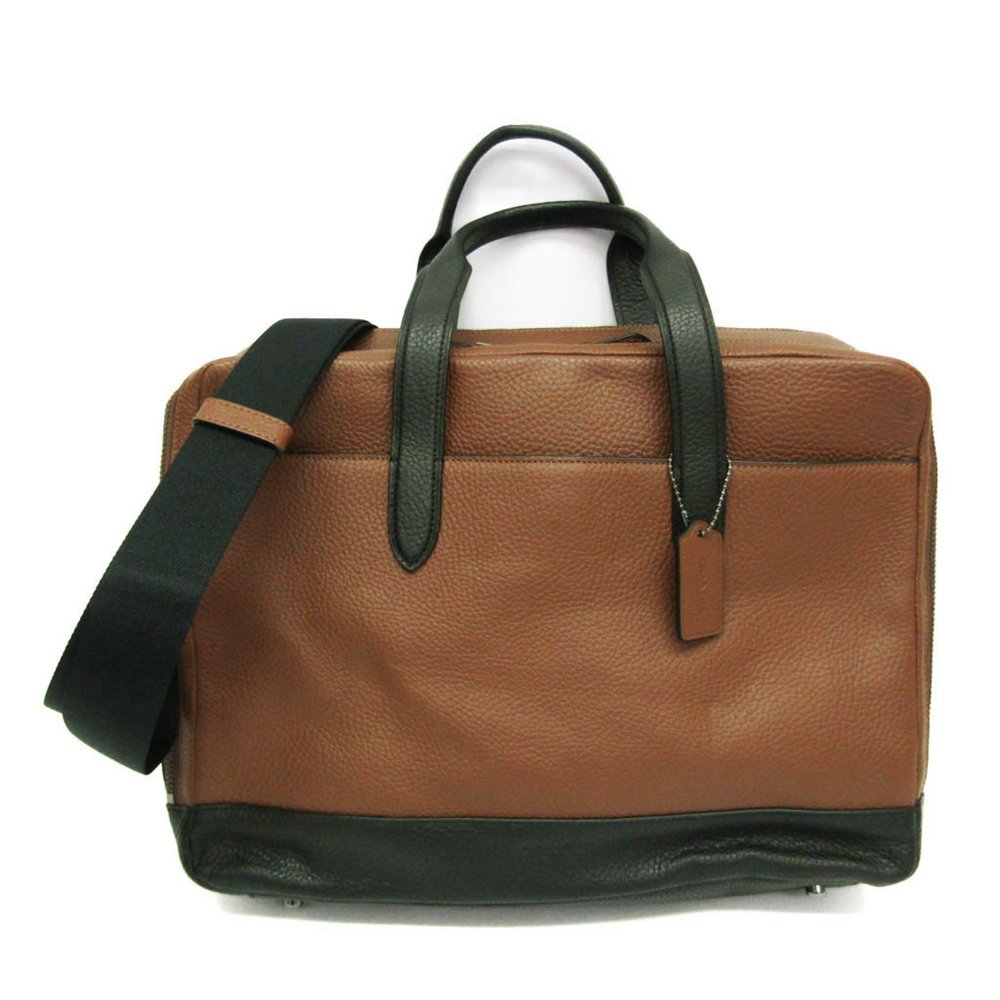 Coach Hamilton Pebble Leather Double Zip F27617 Men's Leather Briefcase,Shoul...